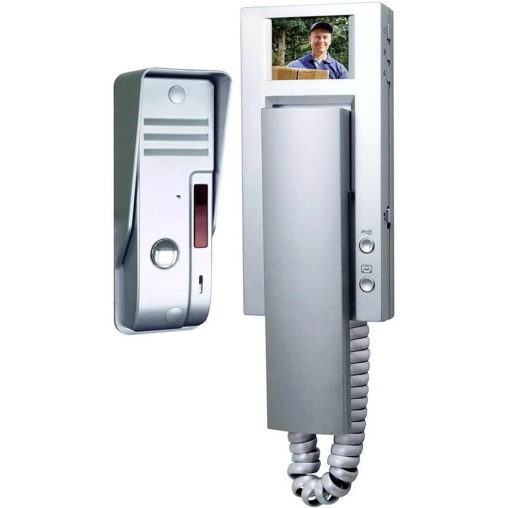 Video portafon s kablom komplet SW VD54A Smartwares srebrna slika