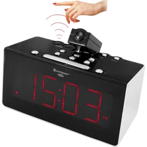 Soundmaster FUR6005 bežični radio sa satom, kuhinjski radio, džepni radio, UKW, crne boje slika