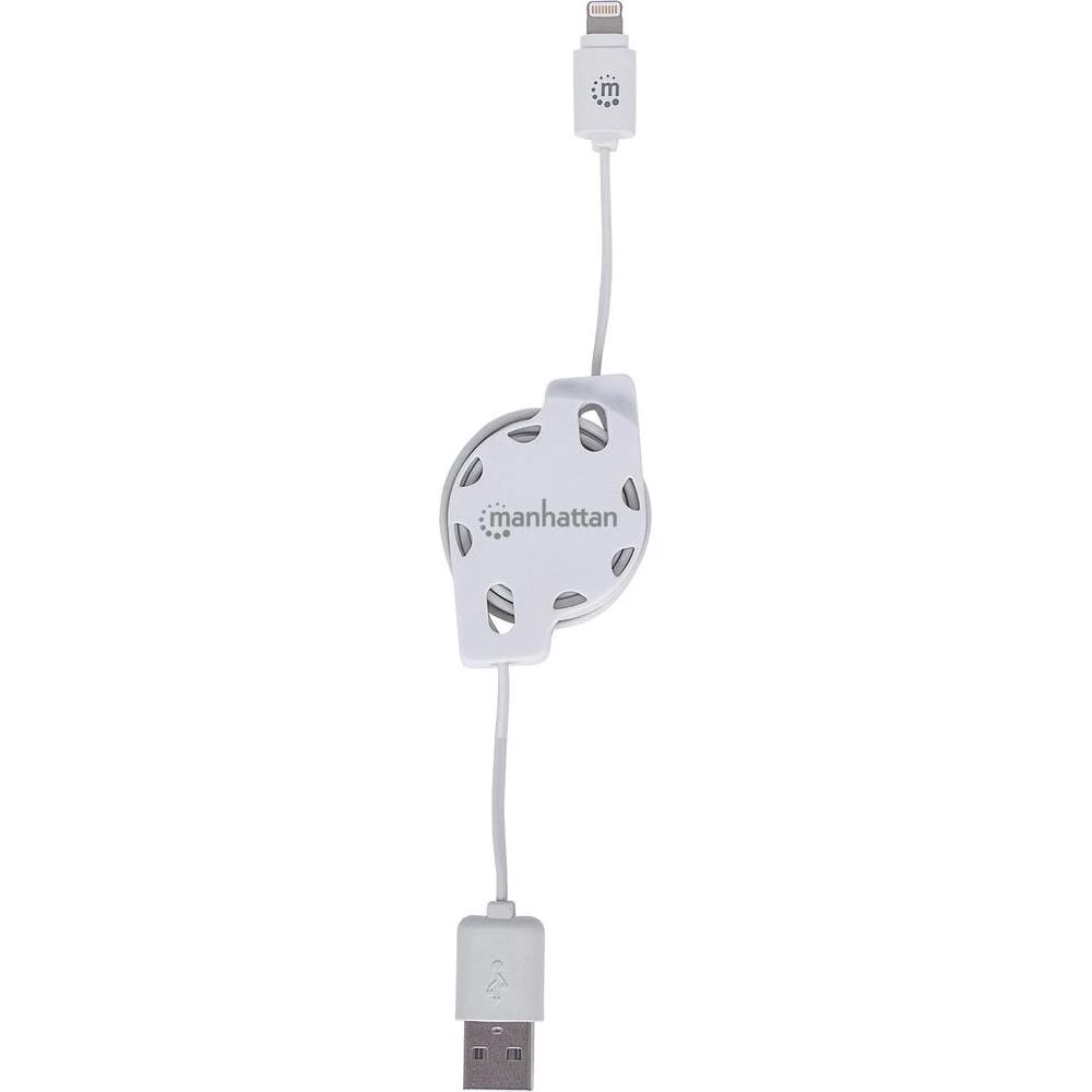 iPad/iPhone/iPod podatkovni/punjački kabel [1x USB 2.0 utikač A - 1x Apple Dock-utikač Lightning] 1 m bijele boje Manhattan slika