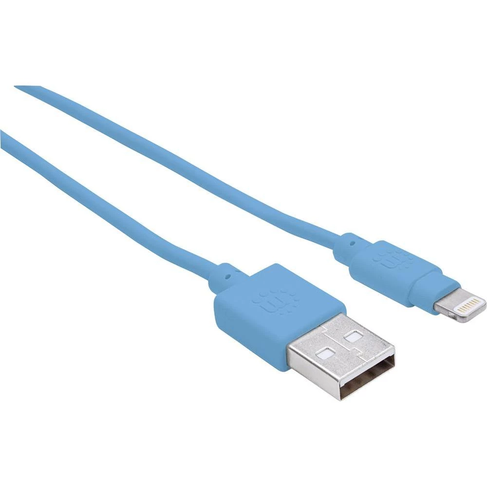 iPad/iPhone/iPod podatkovni/punjački kabel [1x USB 2.0 utikač A - 1x Apple Dock-utikač Lightning] 1 m plave boje Manhattan slika