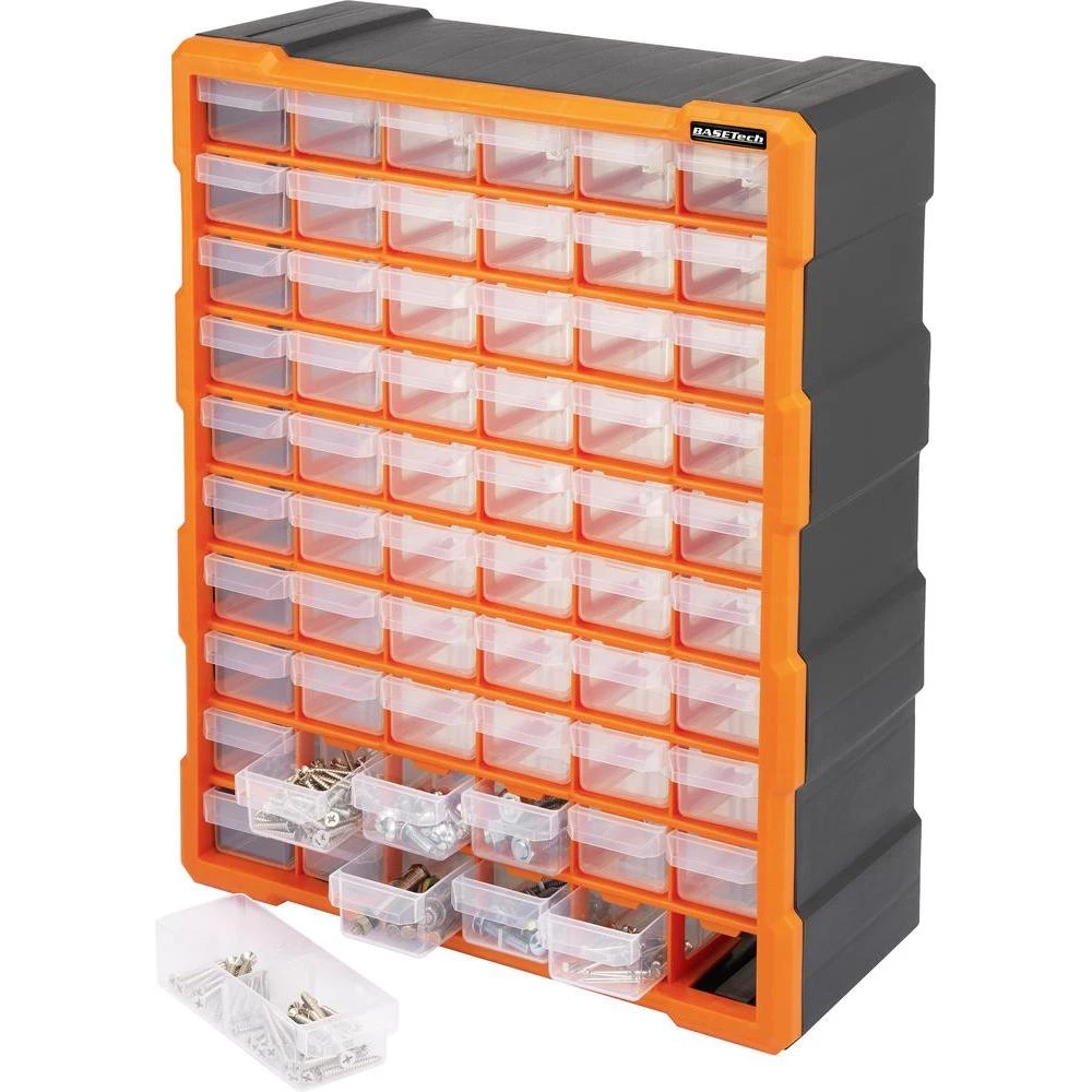 Sortirni spremnik za radionicu (D x Š x V) 160 x 385 x 485 mm Basetech br. pretinaca: 60 fiksna podjela slika