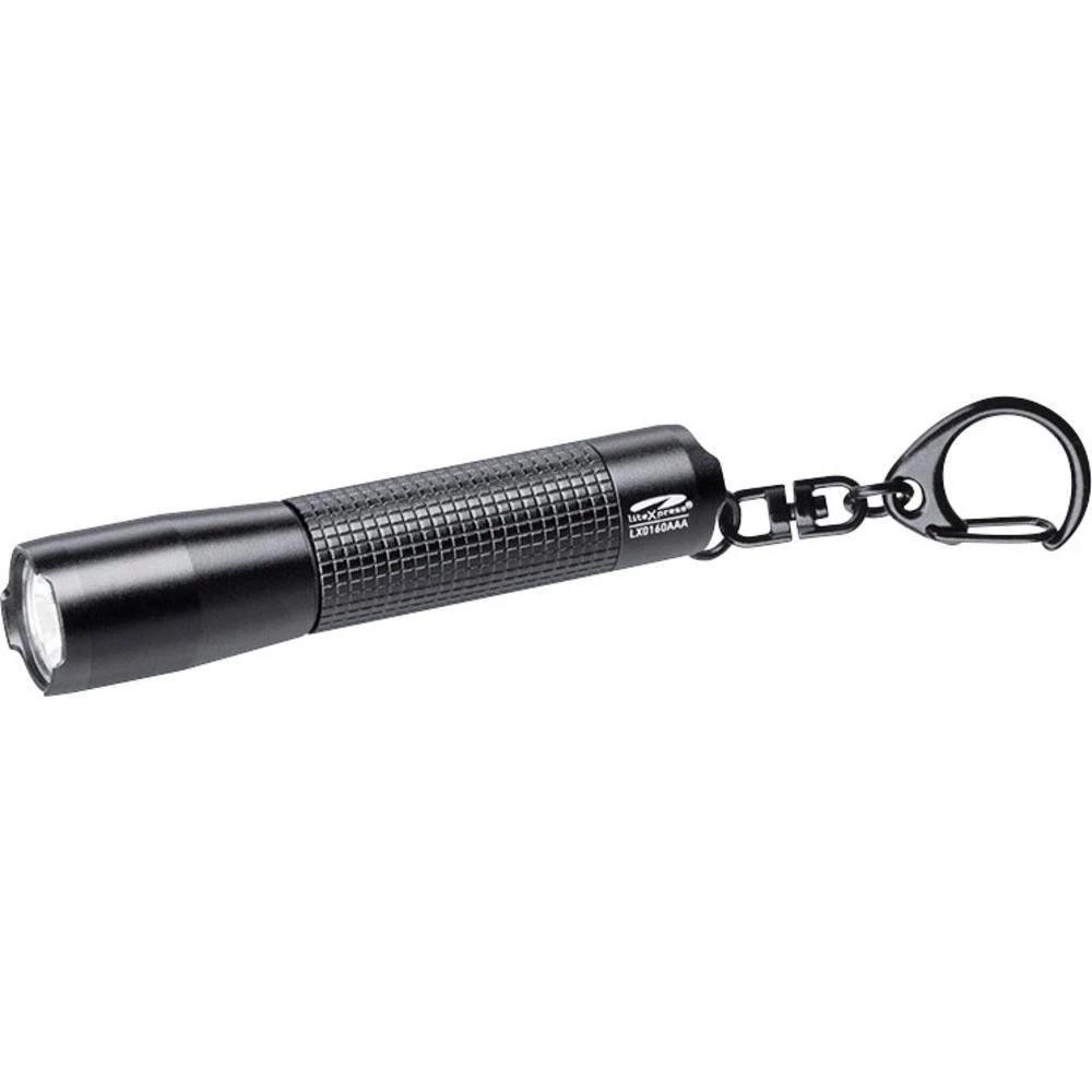 LED Mini-džepna svjetiljka s privjeskom za ključeve LiteXpress LX0160AAA rad na baterije 72 lm 28 g crne boje slika
