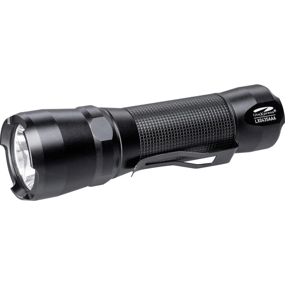 LED džepna svjetiljka LiteXpress rad na baterije 25 lm, 420 lm 220 g crne boje slika
