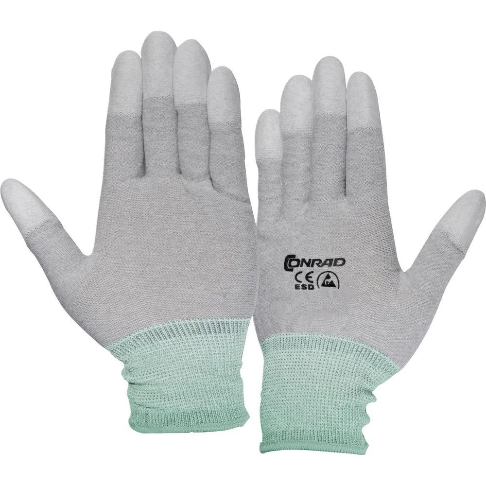 ESD rukavice s oblogom na vrhovima prstiju, veličina: M Conrad EPAHA-RL-M poliamid slika