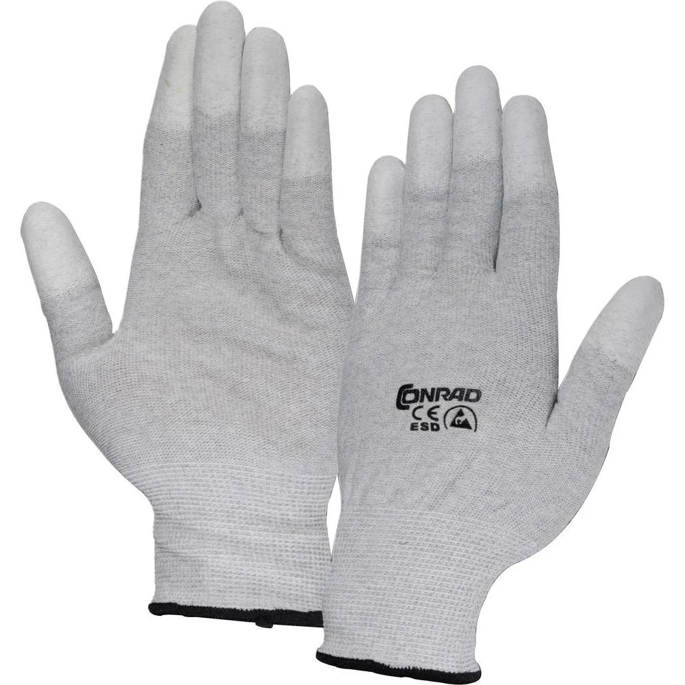 ESD rukavice s oblogom na vrhovima prstiju, veličina: L Conrad EPAHA-RL-L poliamid slika