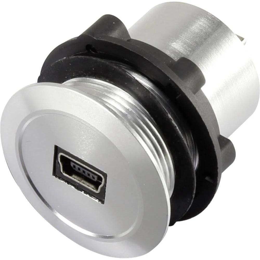 Mini USB ugradbena utičnica 2.0 ugradbena utičnica, mini USB-01 mini USB B utičnica na mini USB B utikač Conrad sadržaj: 1 kom. slika