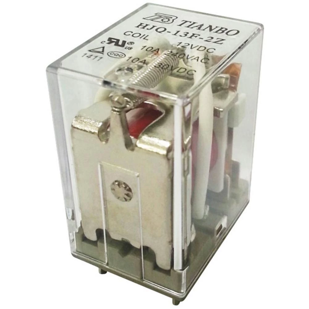 Utični relej 12 V/DC 15 A 2 preklopni Tianbo Electronics HJQ-13F-2Z -12VDC 1 kom. slika