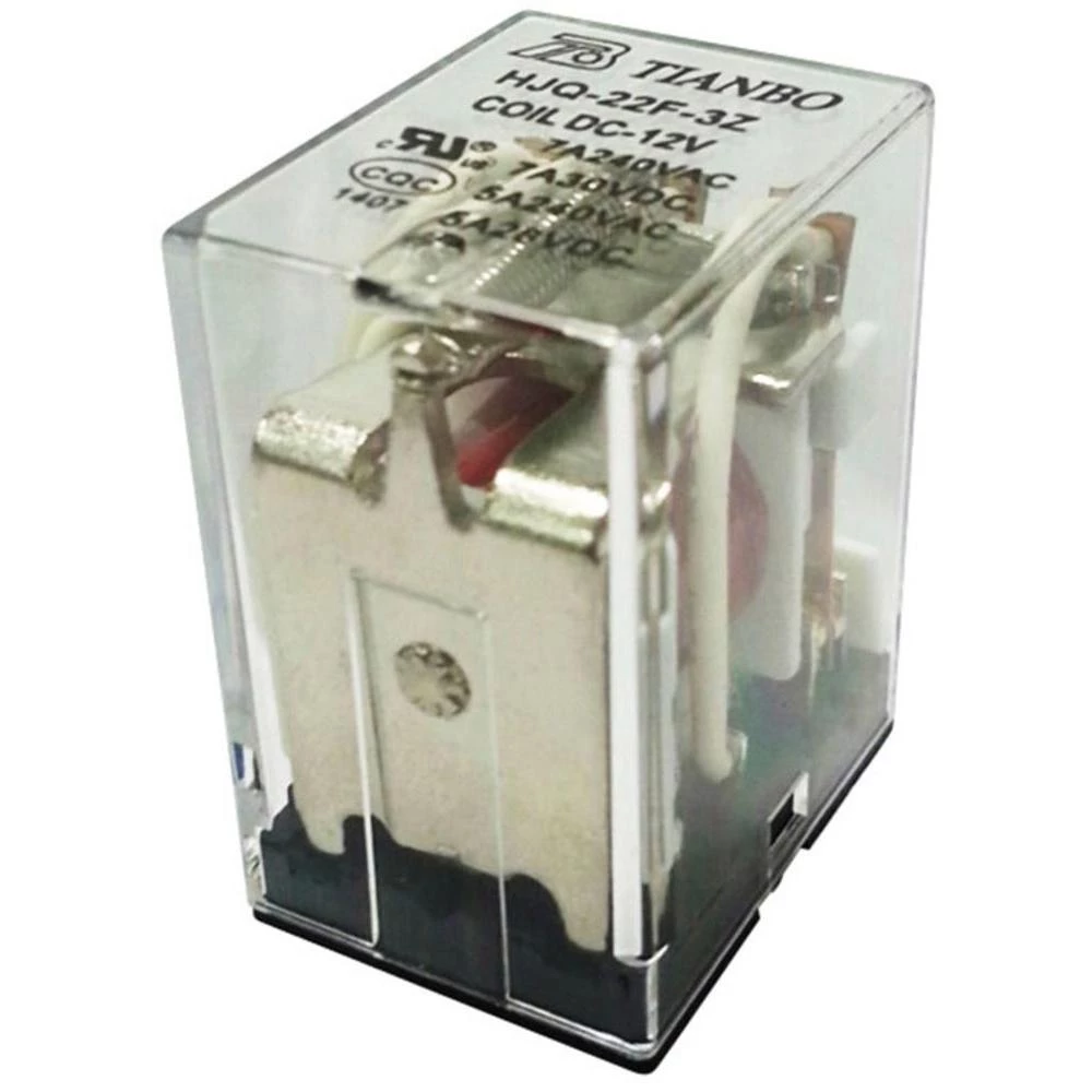 Utični relej 24 V/DC 7 A 3 preklopni Tianbo Electronics HJQ-22F-3Z -24VDC 1 kom. slika