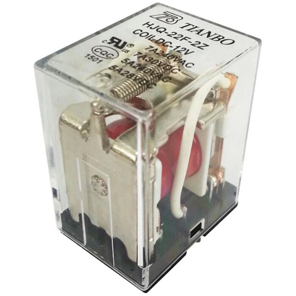 Utični relej 12 V/DC 7 A 2 preklopni Tianbo Electronics HJQ-22F-2Z -12 VDC 1 kom. slika