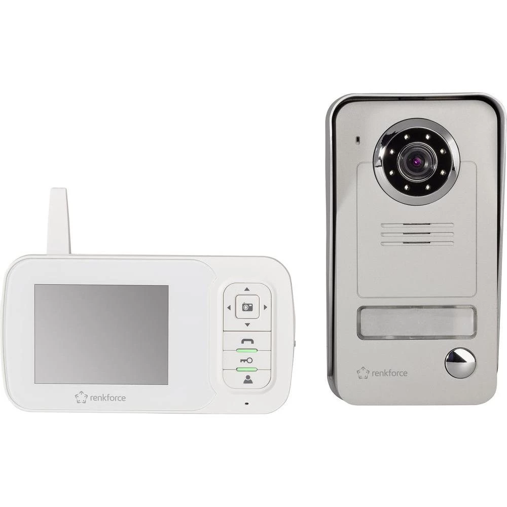 Video portafon bežični komplet renkforce 1 obiteljska kuća bijela-siva slika