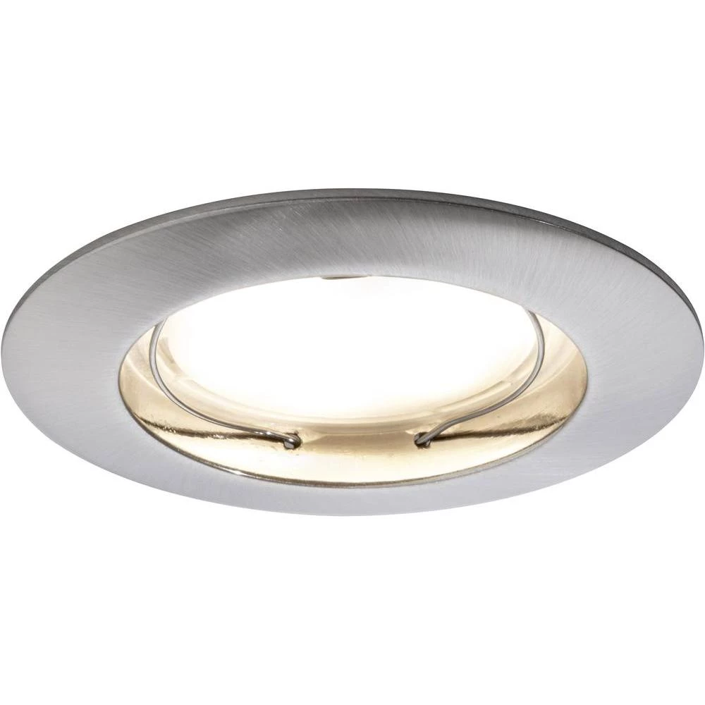 Ugradbena LED svjetiljka Coin 92722 Paulmann 20.4 W toplo-bijela željezo (brušeno) komplet od 3 komada slika