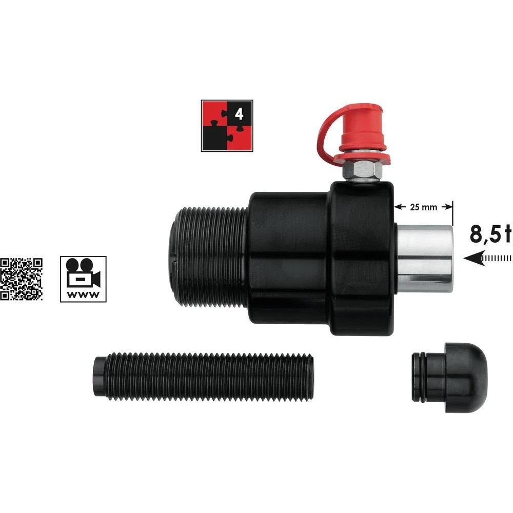 Tlačni i povlačni hidraulični cilindar V2873 Vigor 8,5 t, 4-dijelni slika