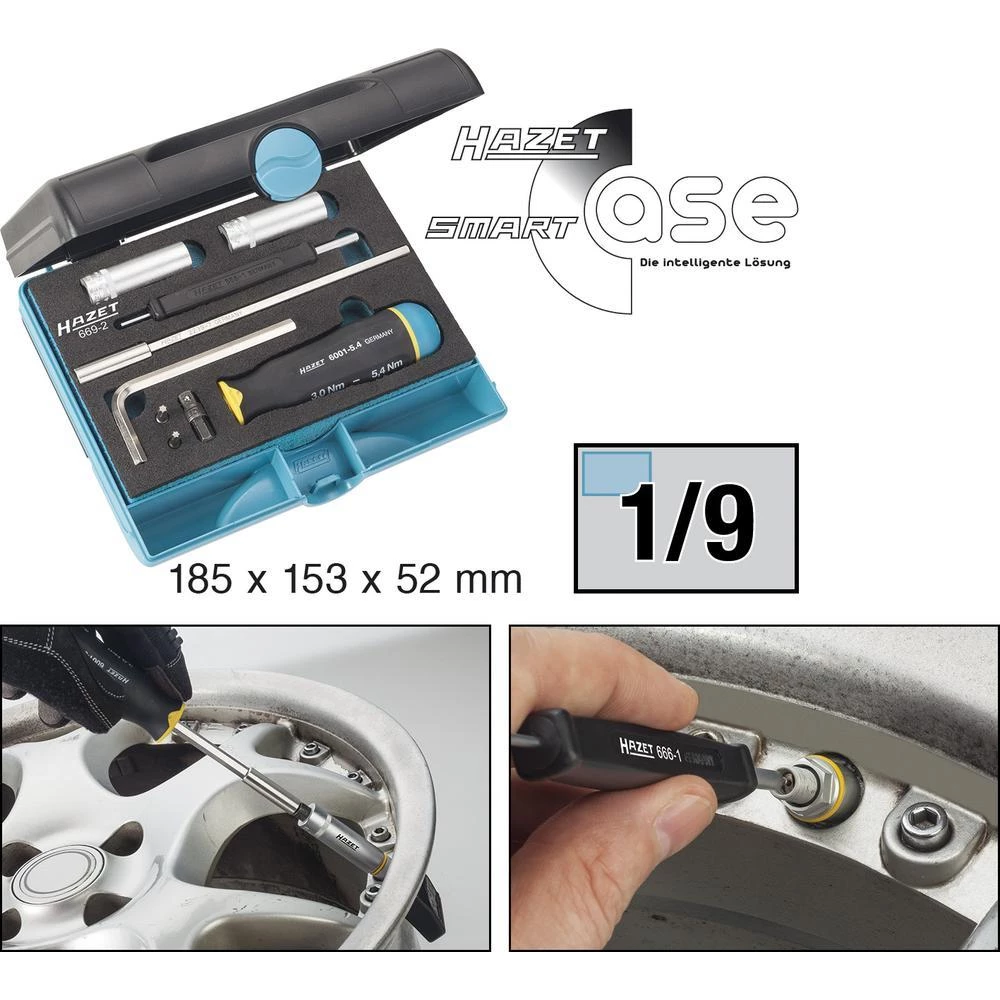 Komplet sustava za kontrolu pritiska u gumama 669-2 Hazet 8-dijelni slika