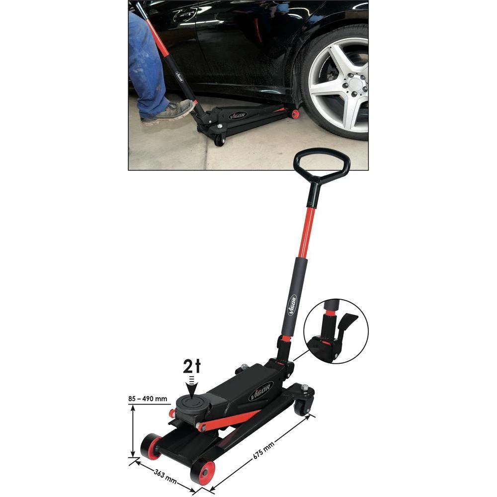 Hidraulična ranžirna autodizalica ("krokodilka") V2649 Vigor 2t slika