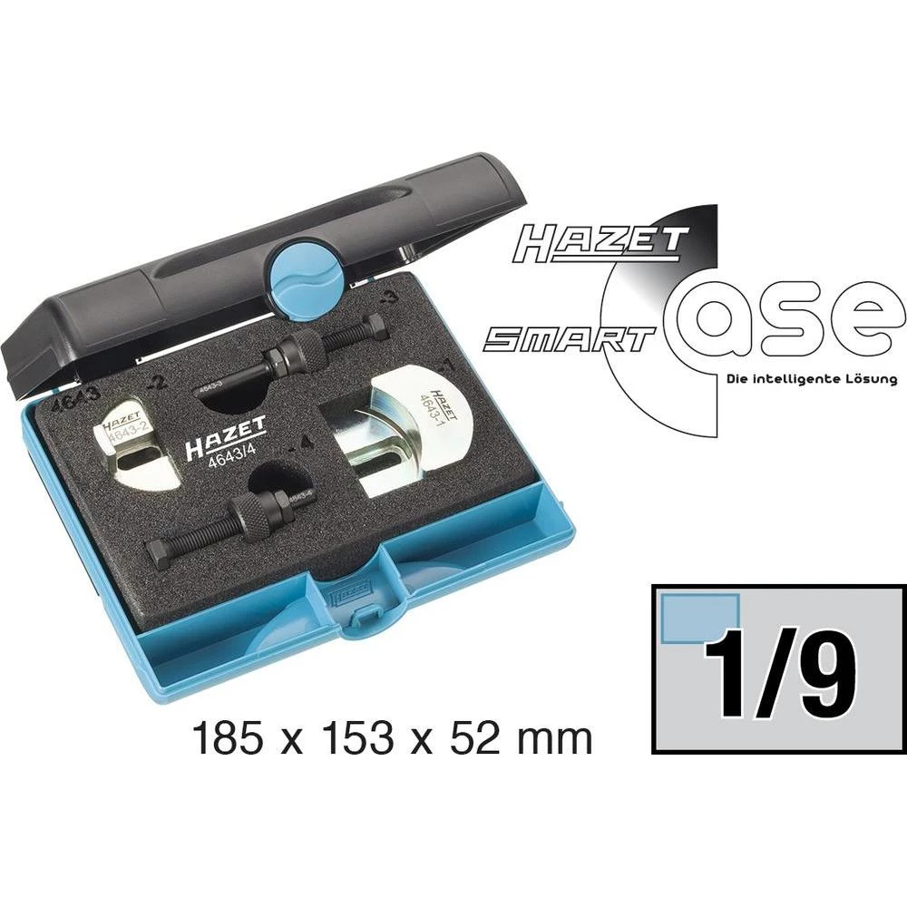 Komplet alata za klinasti žlijebasti remen 4643/4 Hazet 4-dijelni slika