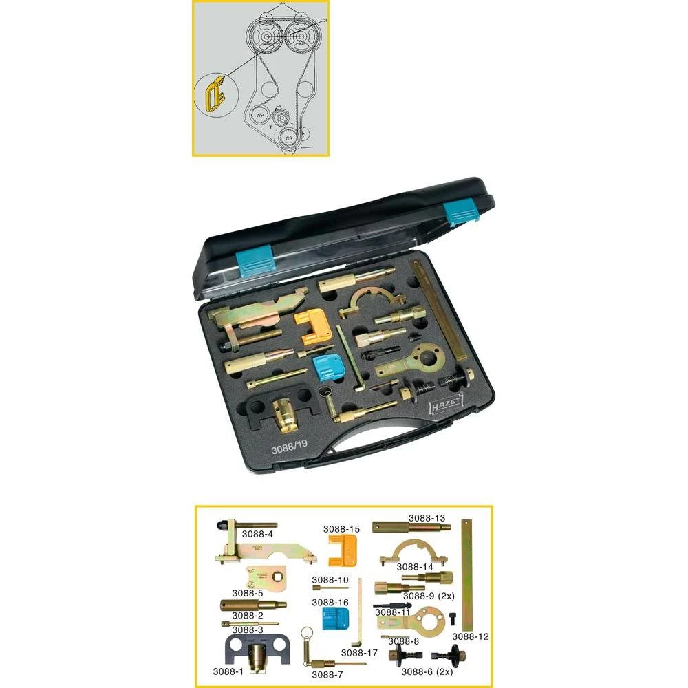 Alat za podešavanje motora 3088/19 Hazet OPEL slika