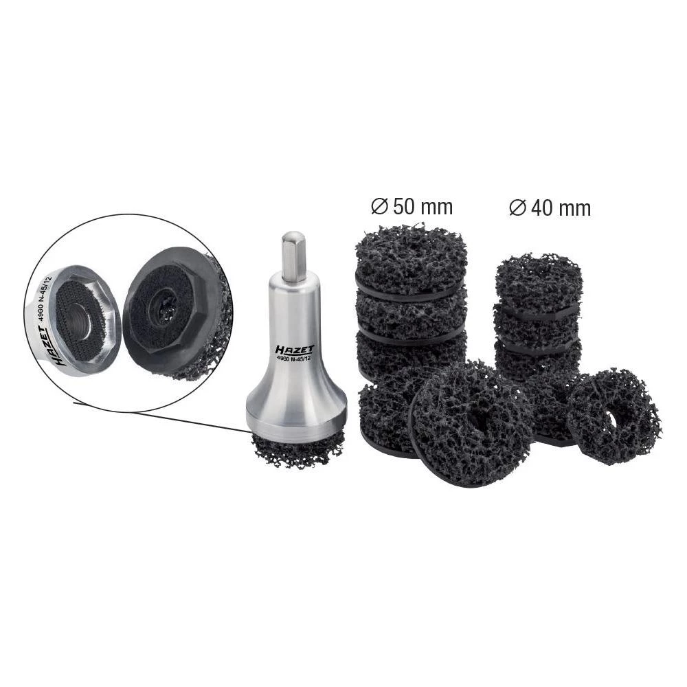 Komplet za brušenje glavčine kotača 4960N-45/12 Hazet za osobna vozila 12-dijelni slika