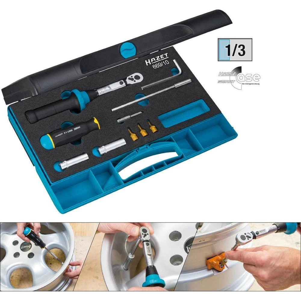 Komplet alata za sustav kontrole pritiska u gumama 669/10 Hazet slika