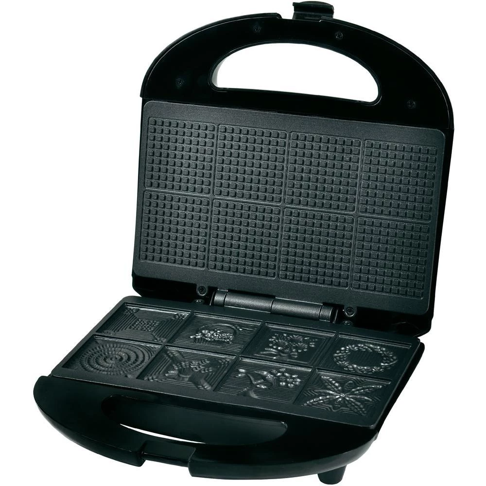 Aparat za pečenje vafli s cimetom EFBE Schott SC ZWE 1010 crne boje/srebrne boje slika