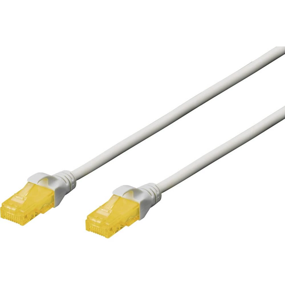 Digitus DK-1613-A-005 RJ45 mrežni kabel, Patch kabel cat 6a U/UTP 0.50 m siva bez halogena, upleteni parovi 1 St. slika