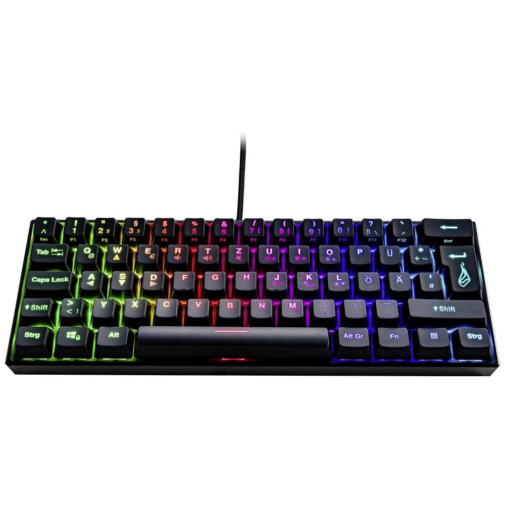 Surefire Gaming KingPin M1 žičani, USB igraća tipkovnica osvjetljen, tipke za multimediju njemački, qwerty, Windows ® cr slika