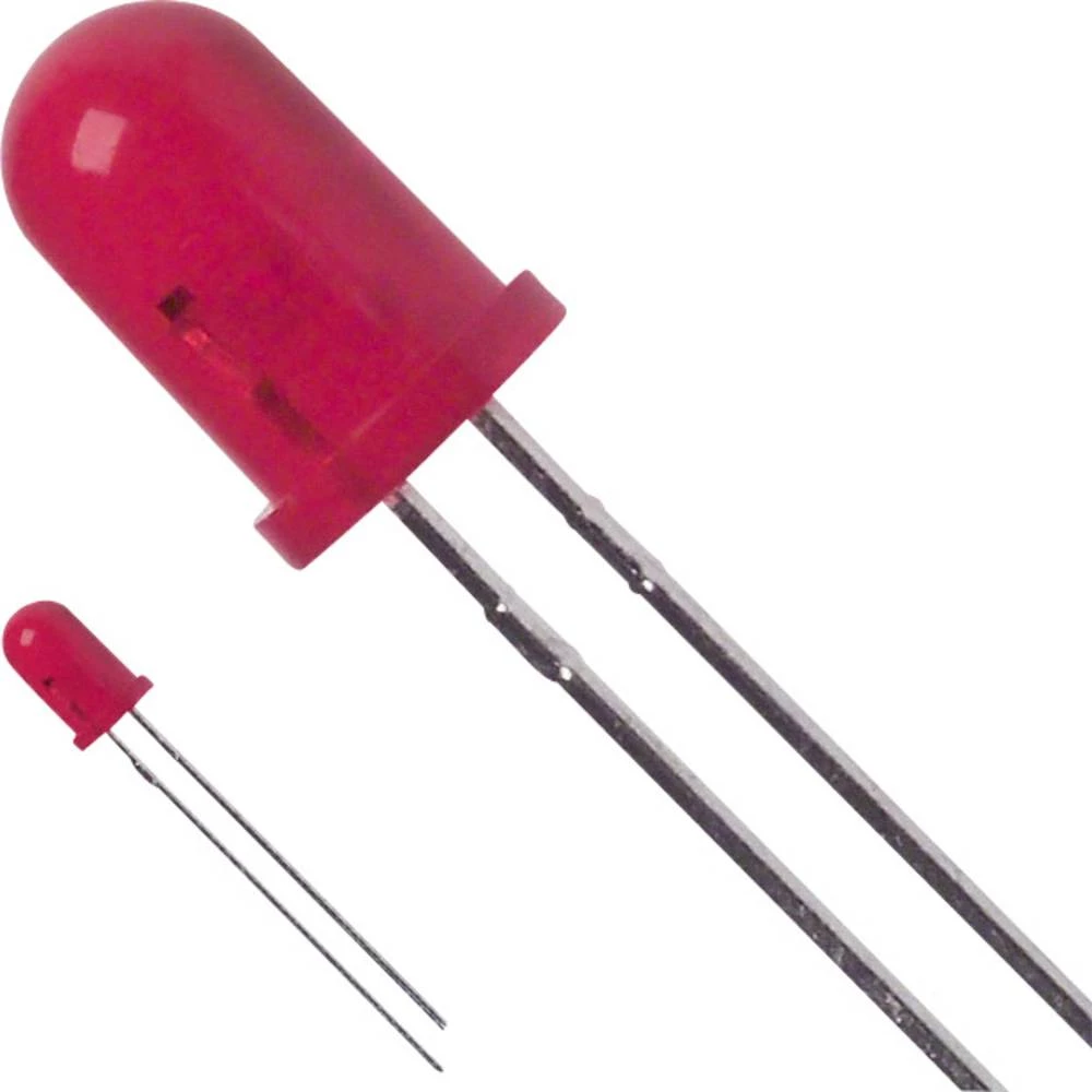 Ožičana LED dioda, crvena, okrugla 5 mm 3 mcd 60 ° 12 mA 5 V LUMEX SSL-LX5093HD-5V slika