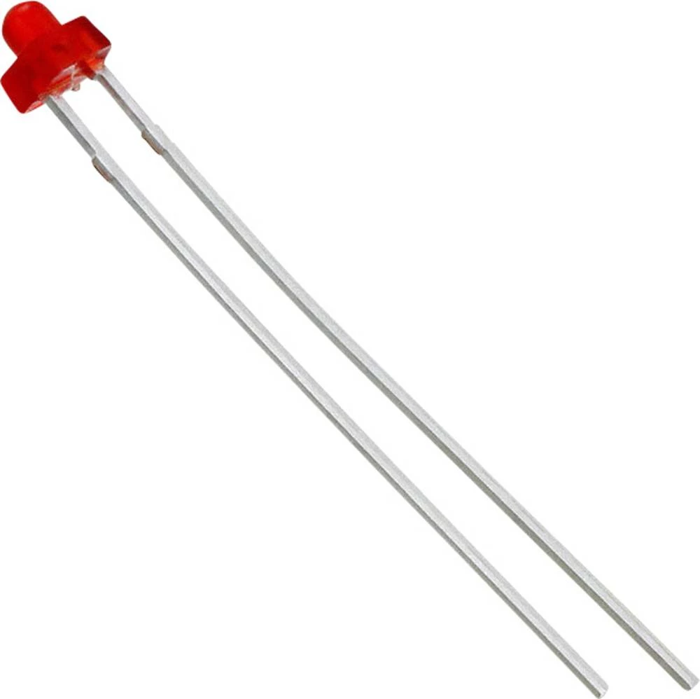 Ožičana LED dioda, crvena, pravokutna 1.8 mm 18 mcd 40 ° 20 mA 2 V Vishay TLUR2401 slika