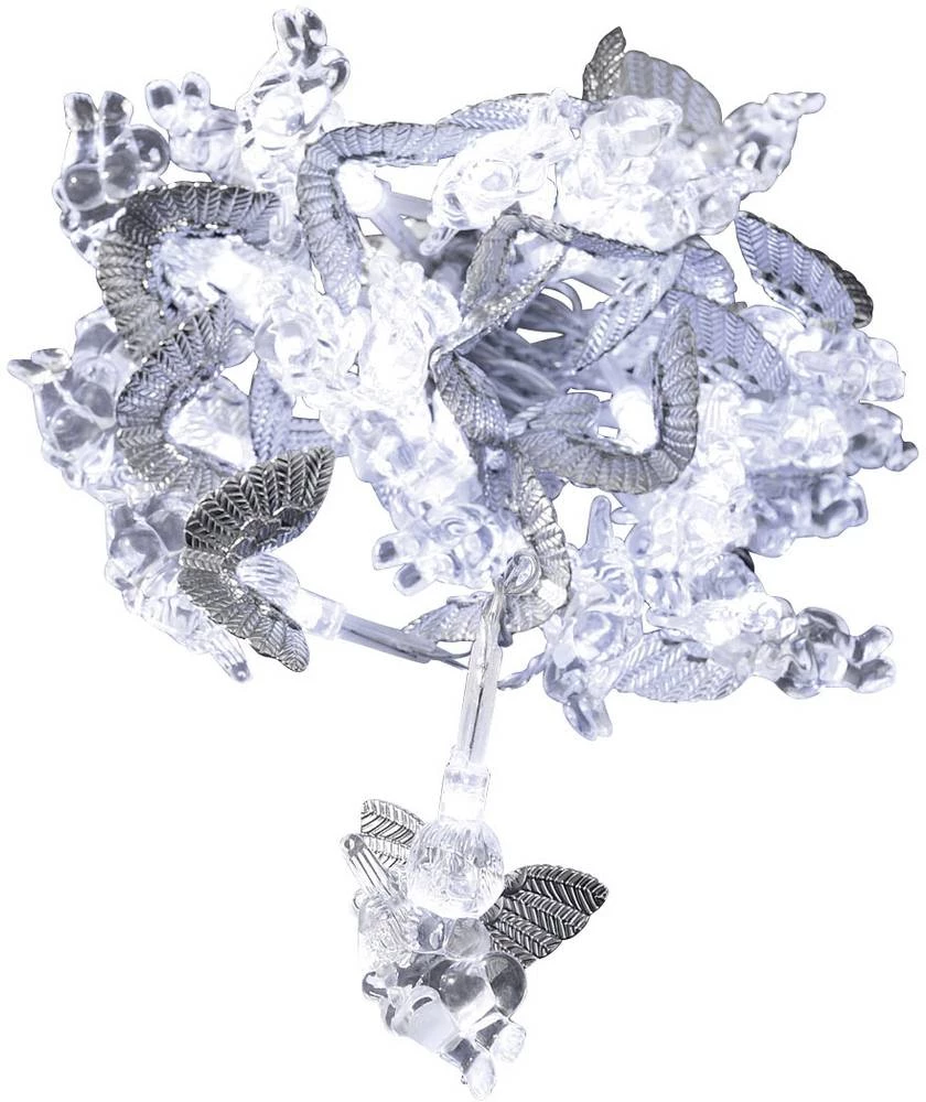 Lanac svjetiljaka s motivom Anđeo unutarnji na struju 24 LED hladno-bijela 530 cm Konstsmide 3149-303 slika