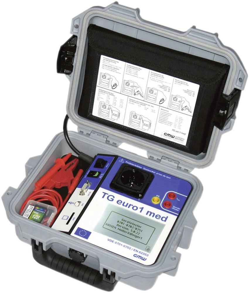 Kalib. ISO-Tester naprav GMW TG Euro1 Med, VDE 0701, VDE 0702, ES 62353+ tip B, BF, CF, VDE 0751 61000 00610 slika