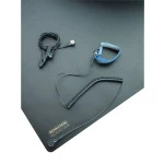 ESD stolna prostirka u setu, crne boje (D x Š) 800 mm x 600 mm Bernstein 9-360 uklj. kabel za za uzemljenje, uklj. remen za zape