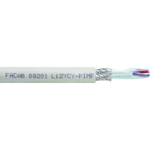 Podatkovni kabel Li2YCY 2 x 2 x 0.75 mm sive boje Faber Kabel 034587 metarski slika