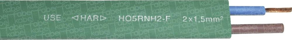 Lichterkettenkabel H05RNH2 2 x 1.5 mm zelene boje Faber Kabel 050411 metarski slika
