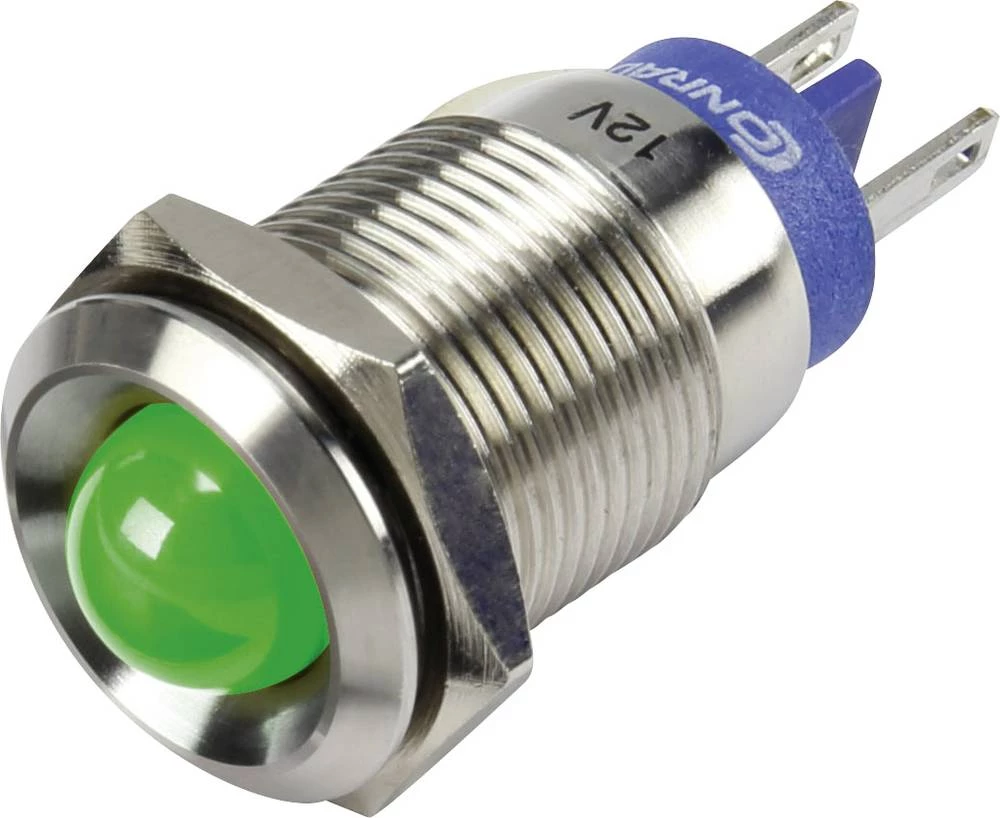 LED signalno svjetlo, zeleno 12 V Conrad Components GQ16B-D/G/12V/S slika