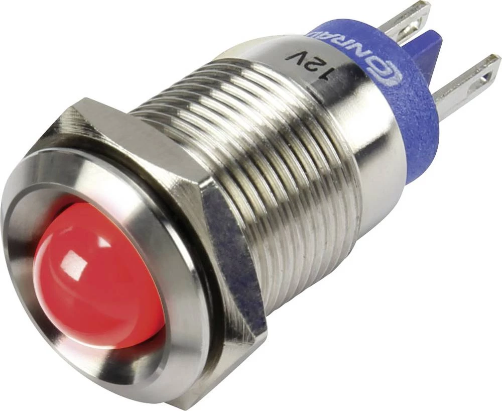 LED signalno svjetlo, crveno 12 V Conrad Components GQ16B-D/J/R/12V/N slika