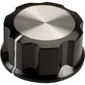 Vrtljivi gumb, crne, bijele boje (promjer x V) 33 mm x 16 mm SCI RN-99C(6.4mm) 1 kom. slika