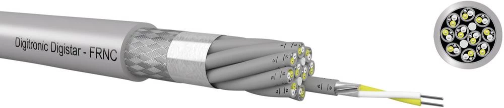 Digitalni kabel 2 x 0.32 mm sive boje Kabeltronik 930206000 100 m slika