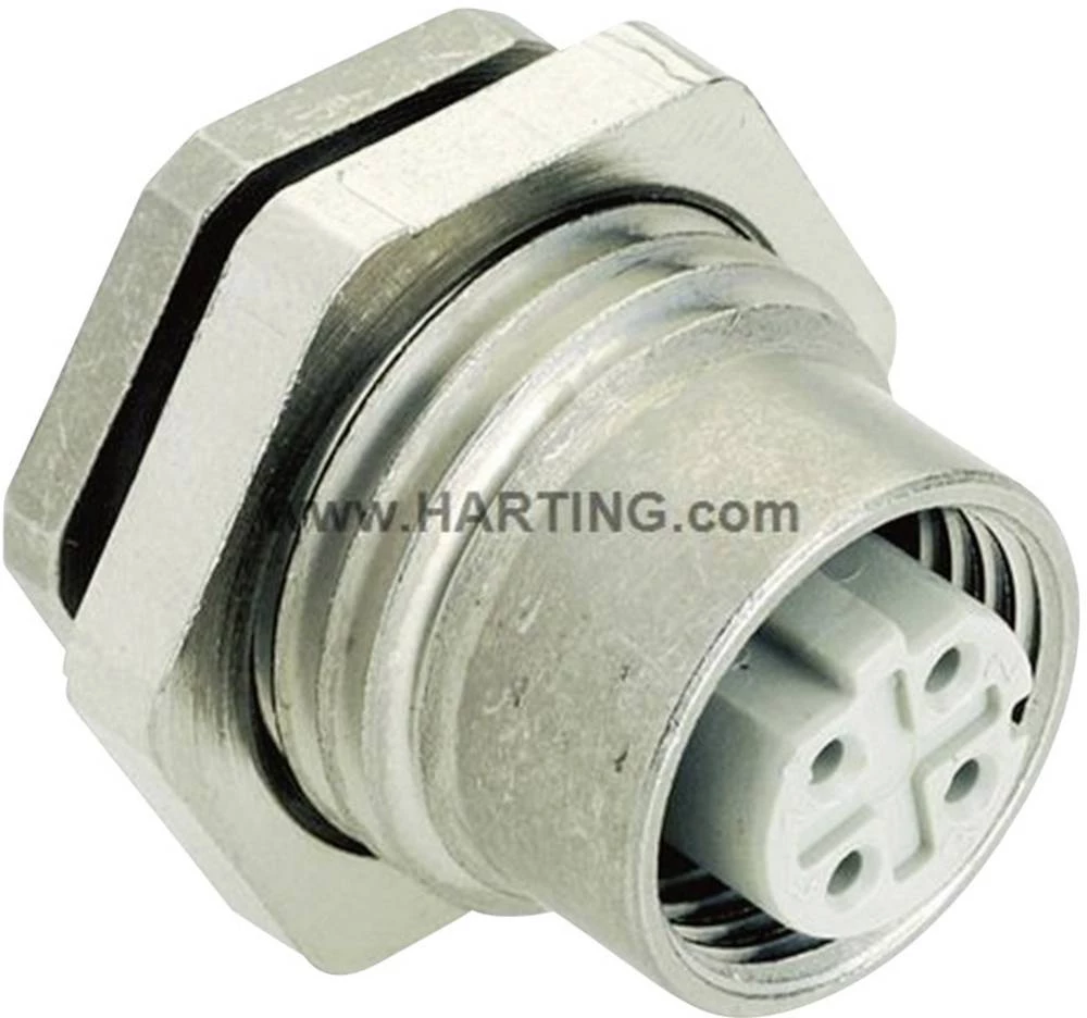 M12 adapter za tiskanu pločicu, broj polova: 4 Han® M12 Harting sadržaj: 10 kom. slika