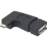 USB 2.0 adapter Renkforce [1x USB 2.0 utikač Micro-B - 1x USB 2.0 utičnica A] crna s OTG funkcijom