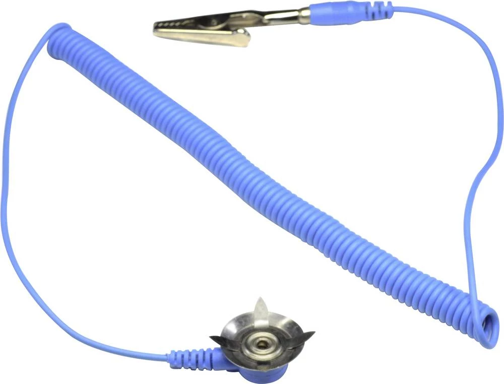 ESD kabel za za uzemljenje za podloge 3.05 m Conrad Components EkA-305-AD-S/K krokodilska stezaljka slika