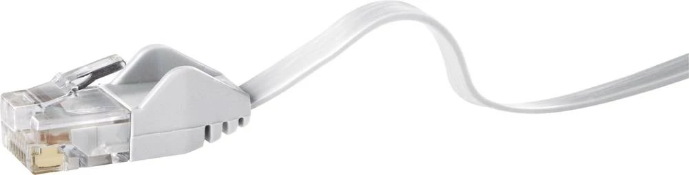 RJ45 mrežni priključni kabel CAT 6 U/UTP [1x RJ45-utikač - 1x RJ45-utikač] 30 m bijeli, vrlo fleksibilan, sa izvedbom zaštite, R slika