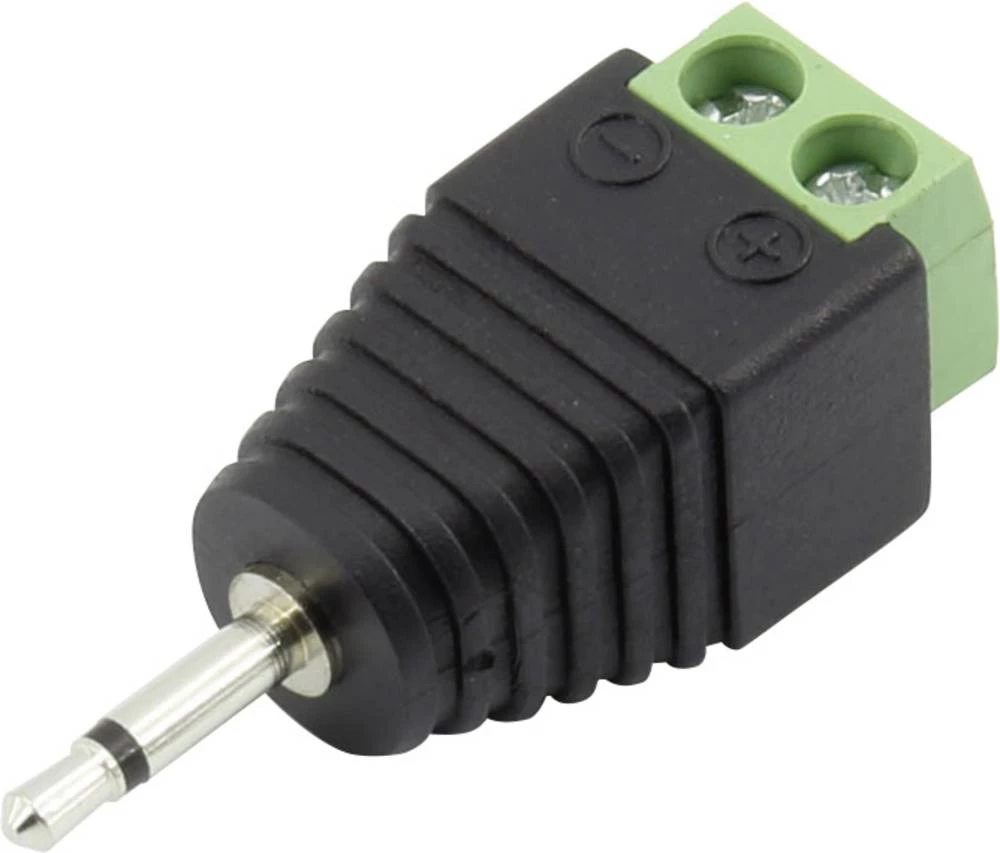 Klinken utični konektor 2.5 mm utikač, ravan, broj polova: 2 mono, crni, Conrad Components 93013c1141 1 kom. slika