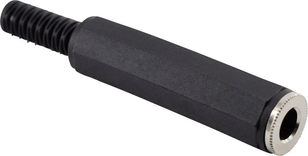 Klinken utični konektor 6.35 mm sklopka, ravna. Broj polova: 3 stereo crne boje Conrad Components 1 kom. slika