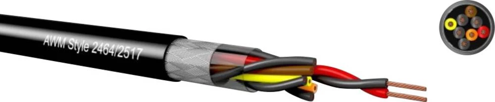 Krmilni kabel LiYCY 4 x 0.09 mm crne boje Kabeltronik 0970428090 500 m slika