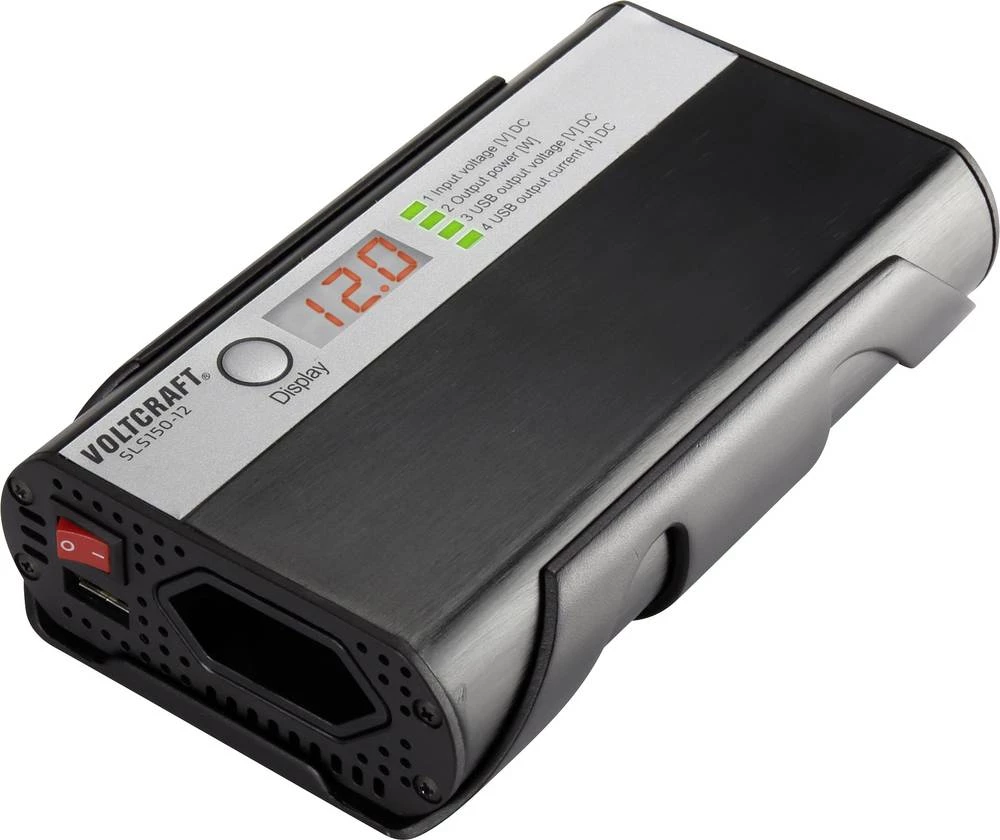 Izmjenjivač VOLTCRAFT čisti sinus SLS-150-12 + držač 150 W 12 V/DC 11 - 15 V/DC utikač za cigaretni upaljač slika