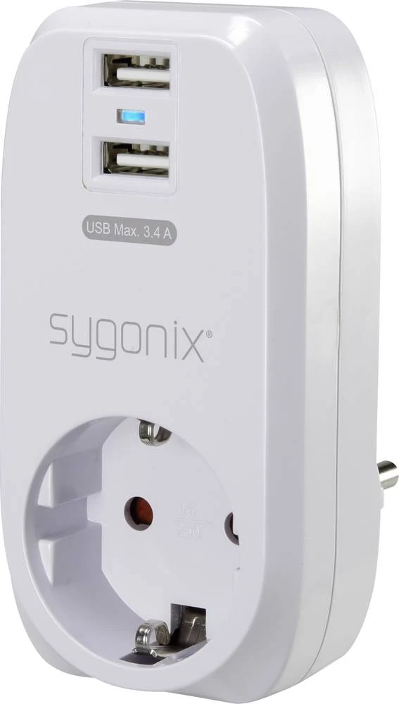 USB-utičnica za punjenje sygonix 17863X1 izlazni napon (maks.) 3400 mA 2 x USB slika