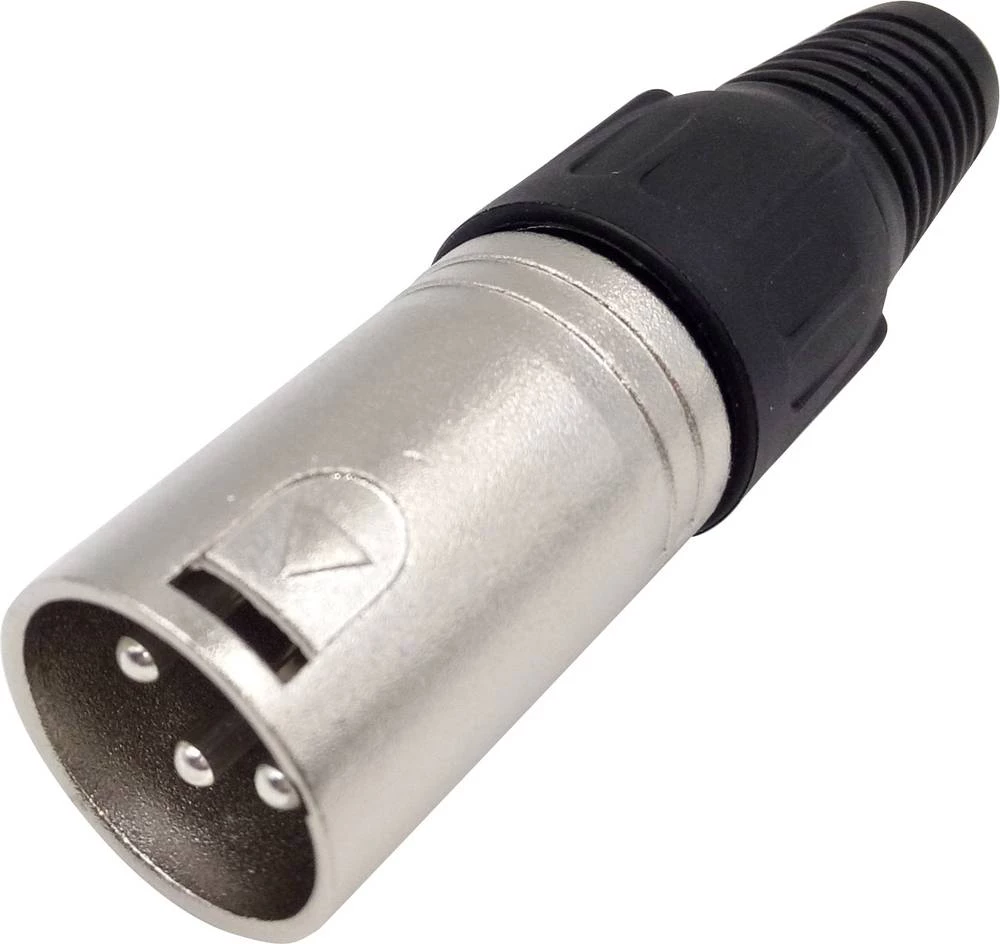 XLR-utični konektor, utikač, ravan, broj polova: 3 srebrni Conrad Components 1 kom. slika