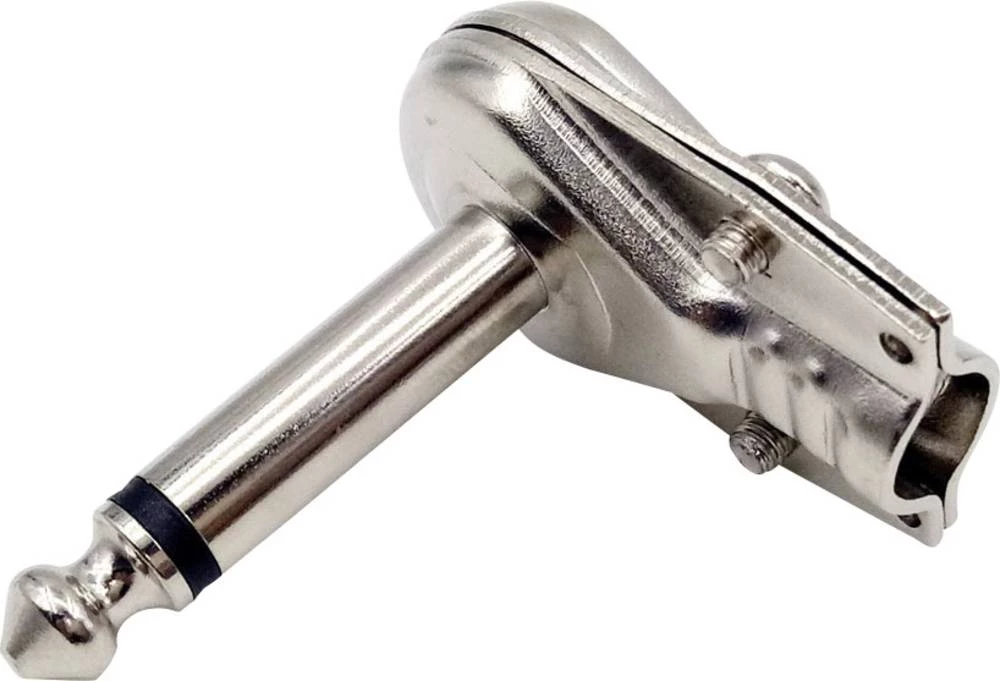 Klinken utični konektor 6.35 mm utikač, kutni, broj polova: 2 mono, srebrni Conrad Components 1 kom. slika