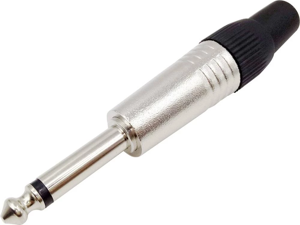 Klinken utični konektor 6.35 mm utikač, ravan, broj polova: 2 mono, srebrni Conrad Components 1 kom. slika