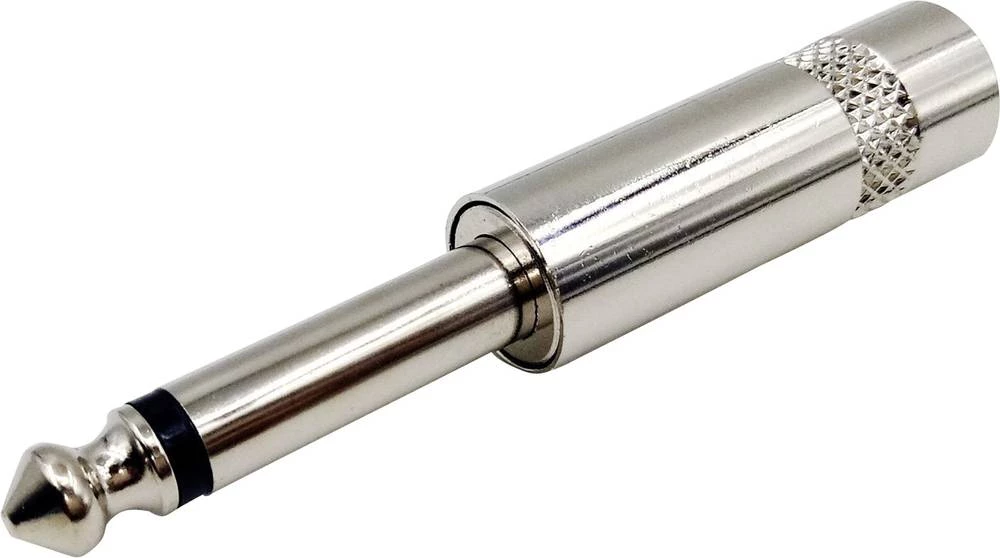 Klinken utični konektor 6.35 mm utikač, ravan, broj polova: 2 mono, srebrni Conrad Components 1 kom. slika