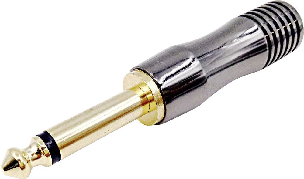 Klinken utični konektor 6.35 mm utikač, ravan, broj polova: 2 mono, sivi Conrad Components 1 kom. slika